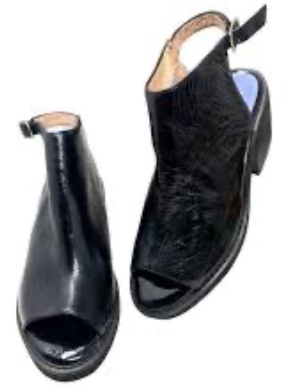 Jeffrey Campbell Black Open-Toe Slingback Mules